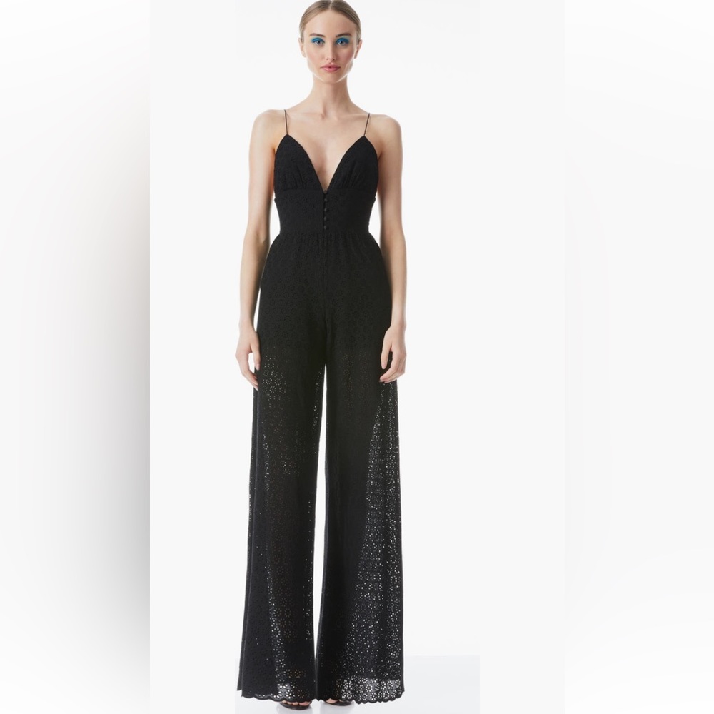 NWT Alice + Olivia Tilly Eyelet Jumpsuit